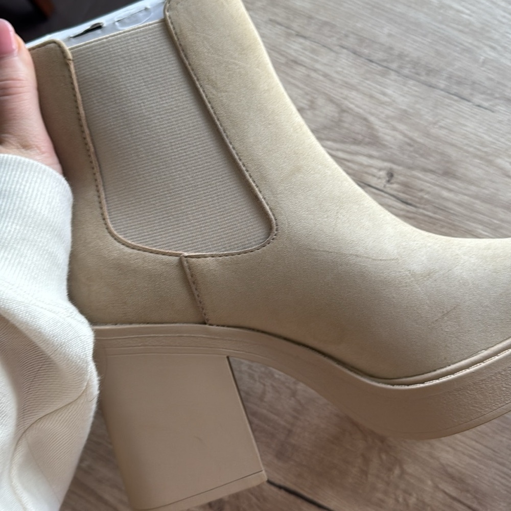 NEW suede block heel booties - Picture 7 of 8